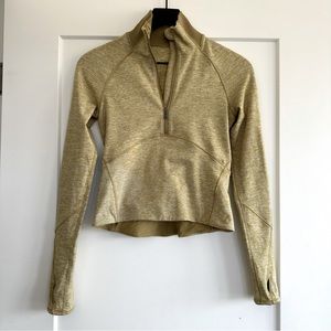 NWOT Lululemon Always Alert Cropped Half Zip Pullover Heathered Grape Lea Size 2